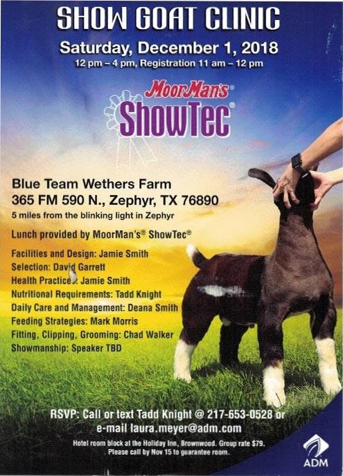 moormans showtec show goat feed show goat clinic